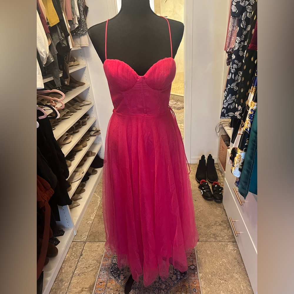 Brand New Saints & Secrets Dress. Hot pink & sparkly